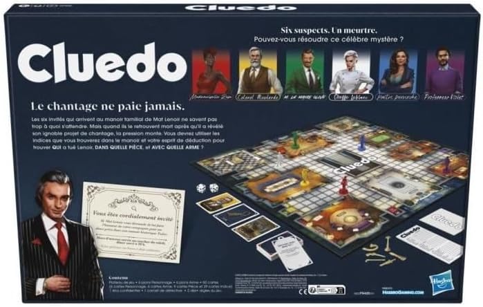 Hasbro Gaming Cluedo Family Game for 2 to 6 Players, Ages 8 and Up