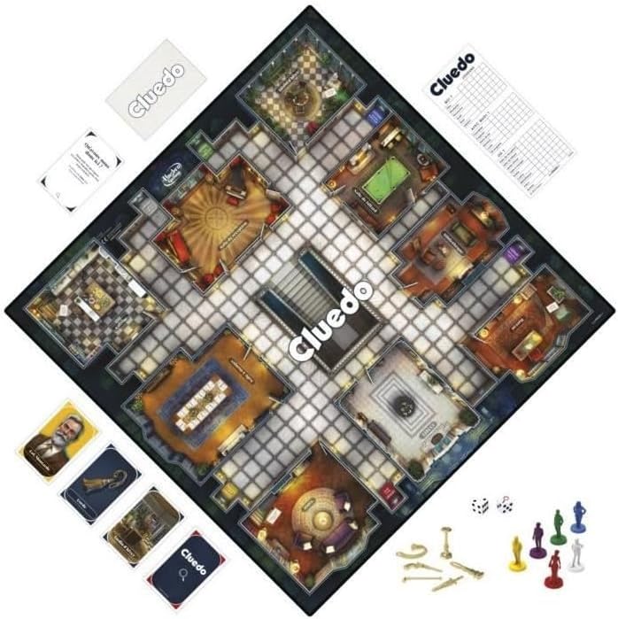 Hasbro Gaming Cluedo Family Game for 2 to 6 Players, Ages 8 and Up