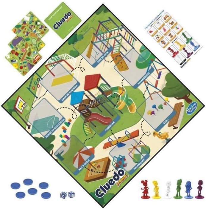 Hasbro Gaming Reversible, 2 1, Inquiry Cluedo Youth Board for Children, Junior Games, F6419101