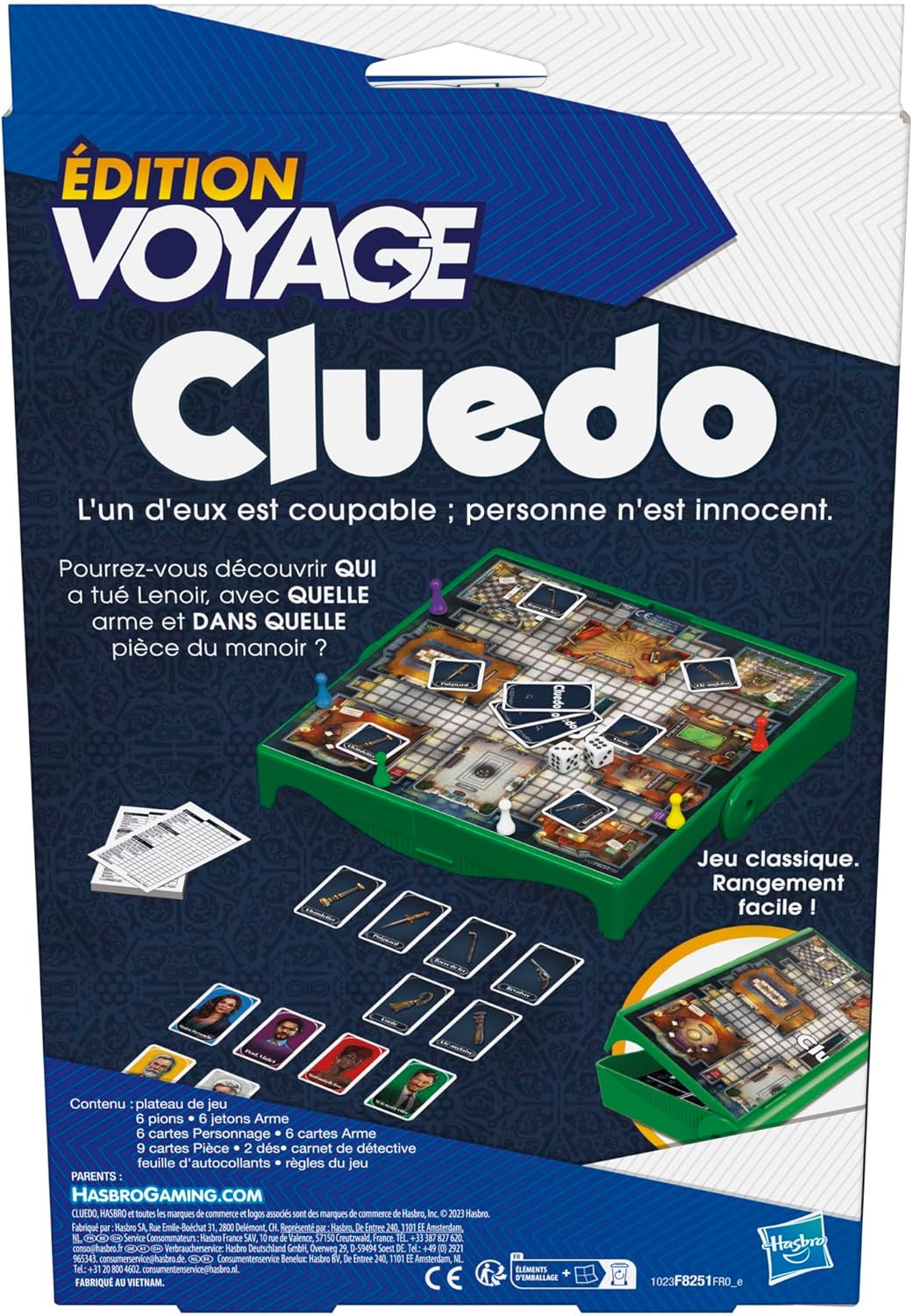 Hasbro Gaming Cluedo Travel Edition Travel Board Game for 3 to 6 Players, Travel Games, Girls and Boys, Perfect for Summer