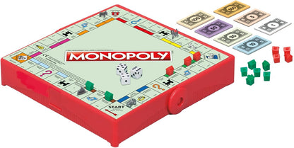 Monopoly Travel Edition, Portable Game for 2-4 Players, Travel Game for Children from 8 Years (Dutch Version