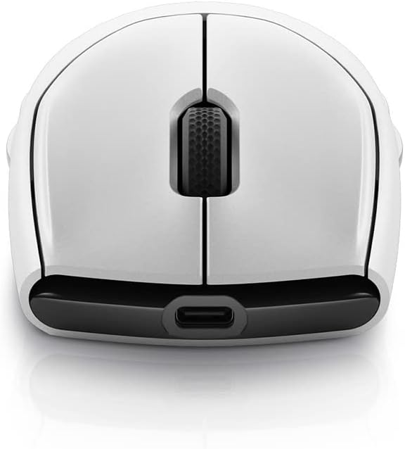 Alienware Tri-Mode AW720M Wireless Gaming Mouse, Optical Sensor, 8 Configurable Buttons, Fast-Charging, White