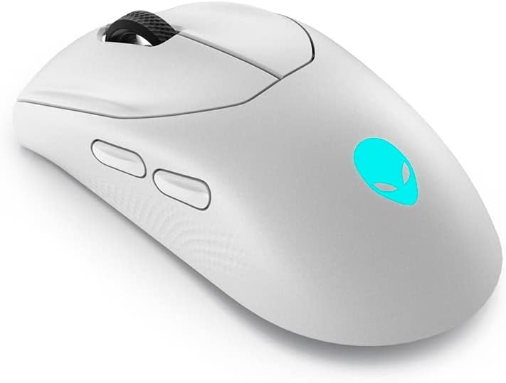 Alienware Tri-Mode AW720M Wireless Gaming Mouse, Optical Sensor, 8 Configurable Buttons, Fast-Charging, White