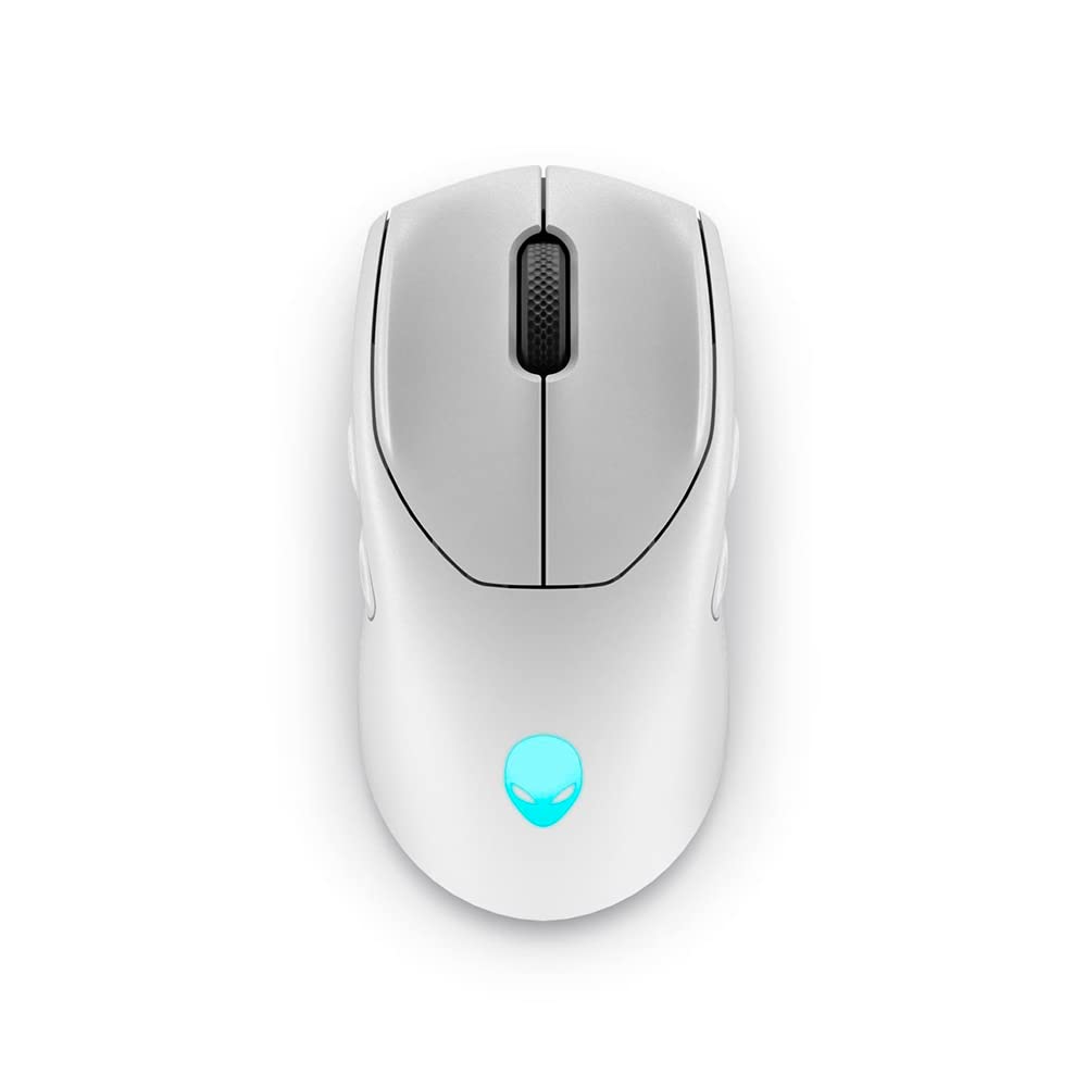 Alienware Tri-Mode AW720M Wireless Gaming Mouse, Optical Sensor, 8 Configurable Buttons, Fast-Charging, White