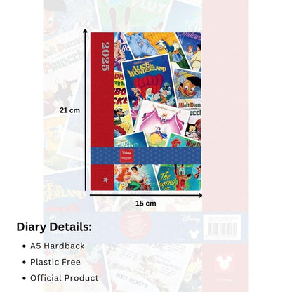 Disney Vintage Posters – A5-Tischkalender 2025: Original Danilo-Kalender   (Desk Diary
