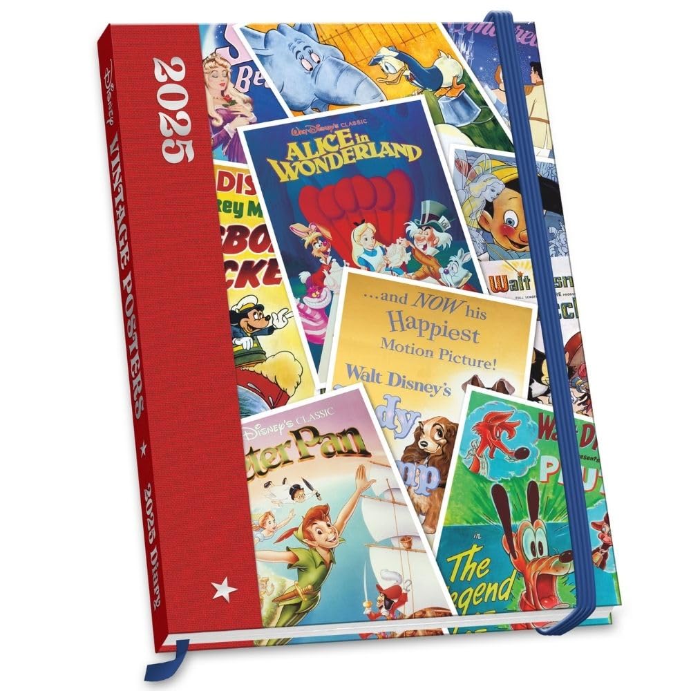 Disney Vintage Posters – A5-Tischkalender 2025: Original Danilo-Kalender   (Desk Diary