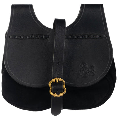 Burgschneider - Dungeons & Dragons Kidney Belt Bag - Leather for Historical Costume Clothing Larp SCA