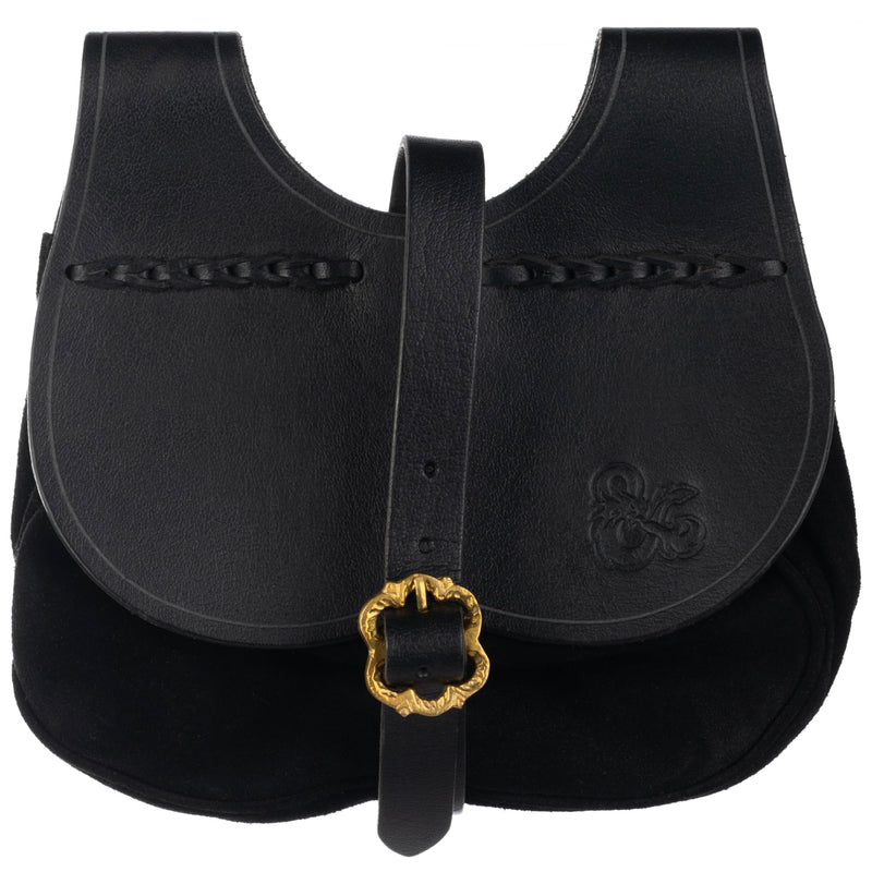 Burgschneider - Dungeons & Dragons Kidney Belt Bag - Leather for Historical Costume Clothing Larp SCA