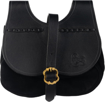 Burgschneider - Dungeons & Dragons Kidney Belt Bag - Leather for Historical Costume Clothing Larp SCA