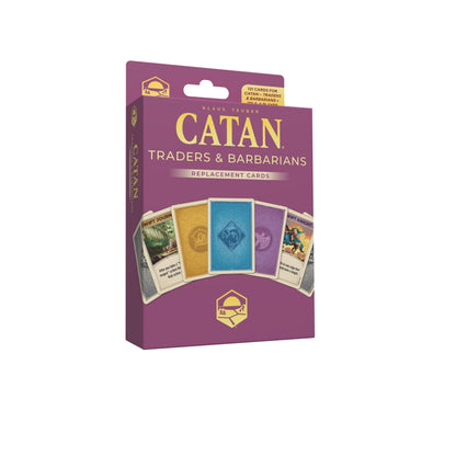 CATAN Traders & Barbarians Card Accessory (6th Edition) Complete Replacement Set with Development, Event, and Player Aid Cards, Made by Catan Studio