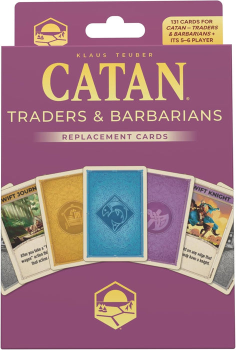 CATAN Traders & Barbarians Card Accessory (6th Edition) Complete Replacement Set with Development, Event, and Player Aid Cards, Made by Catan Studio