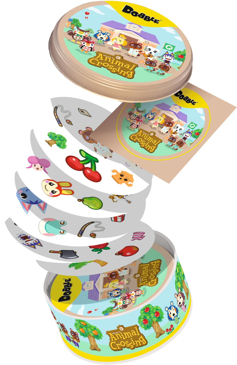 Asmodee | Dobble Animal Crossing | Family Card Game | Ages 4+ | 2-8 Players | 15 Minutes Playing Time