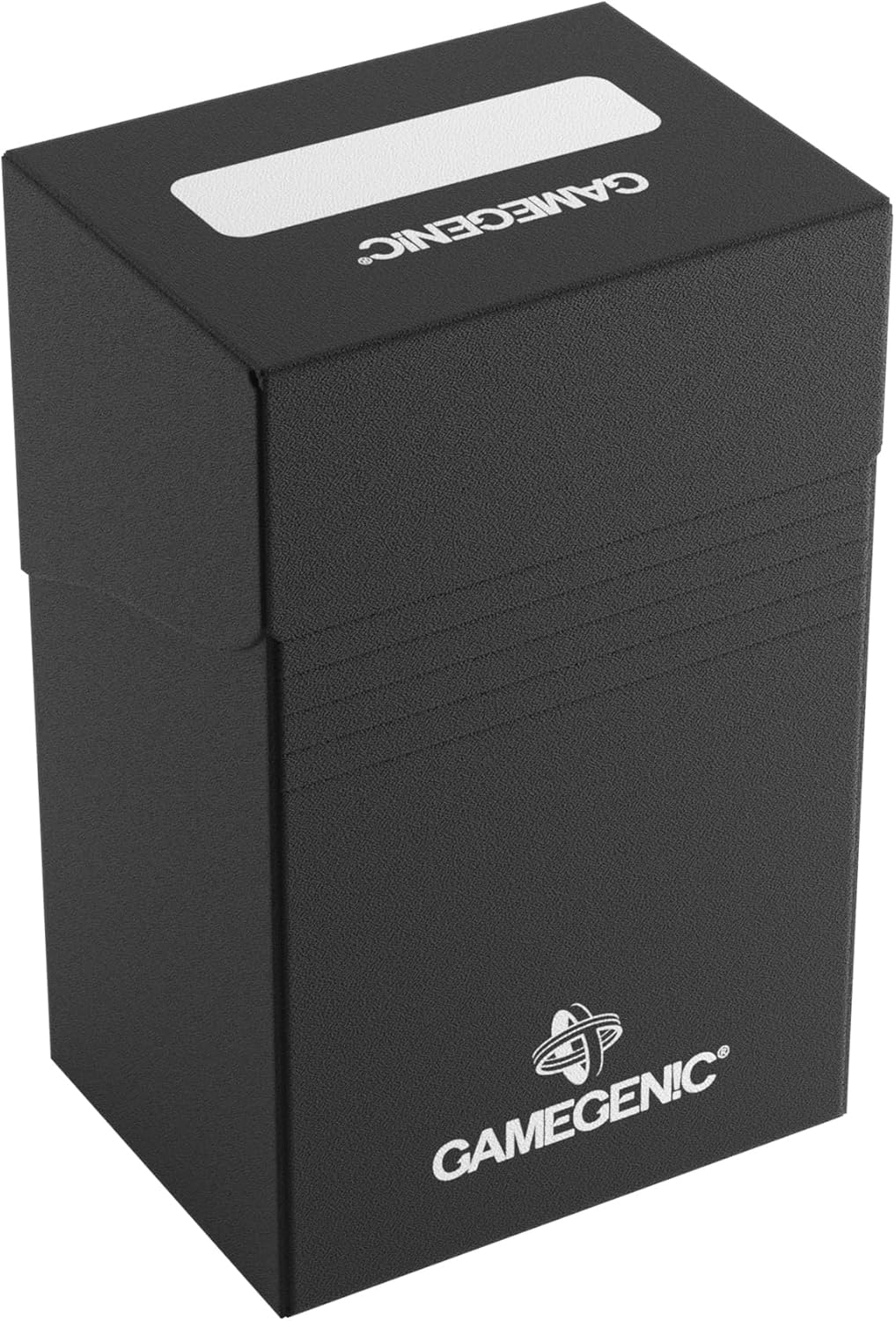 Gamegenic Mini-American Card Holder 60+, Heavy Duty Deck Box for 60 Single Arm Cards, Self-Locking Lid with Cobra Neck Technology, Includes Flex Card Divider, Black