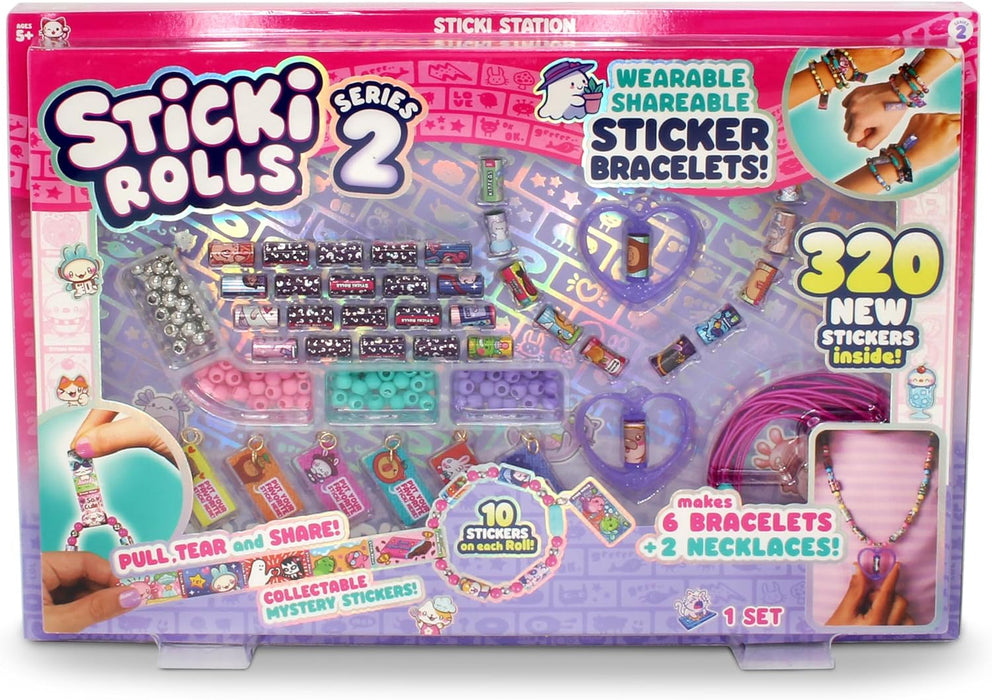 Sky Castle Sticki Rolls Sticki Station S2, Wearable Shareable Stickers, Ultimate DIY Sticker Jewellery Kit, Bracelets and Necklaces, petit