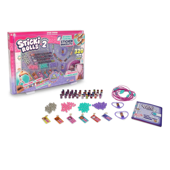 Sky Castle Sticki Rolls Sticki Station S2, Wearable Shareable Stickers, Ultimate DIY Sticker Jewellery Kit, Bracelets and Necklaces, petit