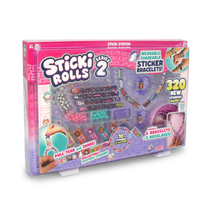 Sky Castle Sticki Rolls Sticki Station S2, Wearable Shareable Stickers, Ultimate DIY Sticker Jewellery Kit, Bracelets and Necklaces, petit