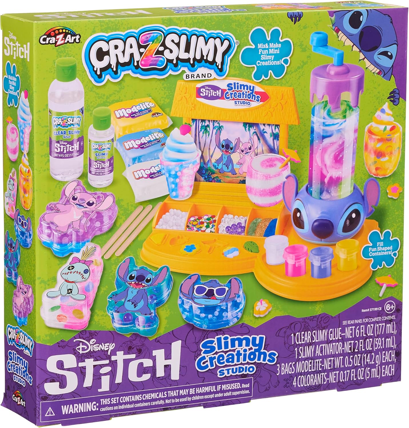 Cra-Z-Slimy Disney Stitch Slimy Creations Studio Make your own slime with Stitch containers
