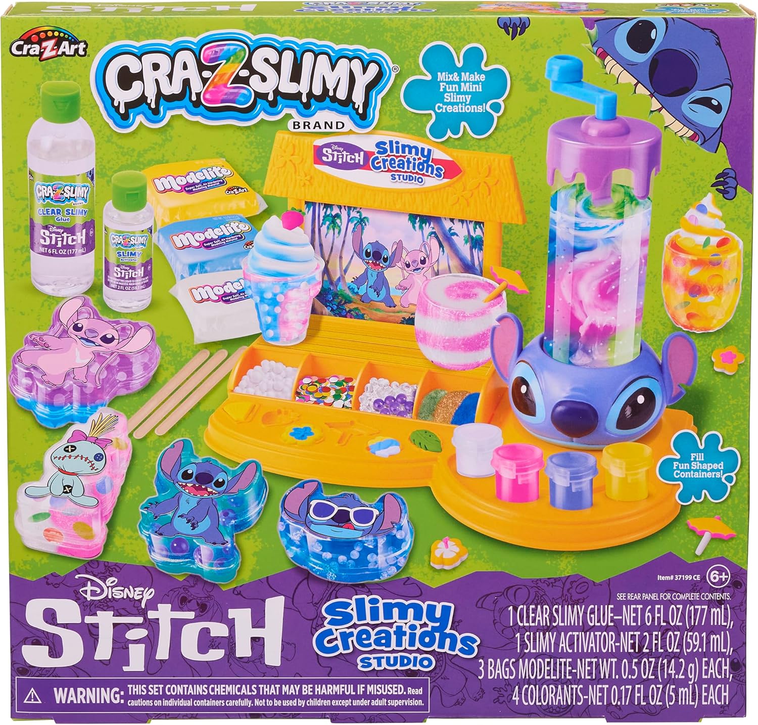 Cra-Z-Slimy Disney Stitch Slimy Creations Studio Make your own slime with Stitch containers