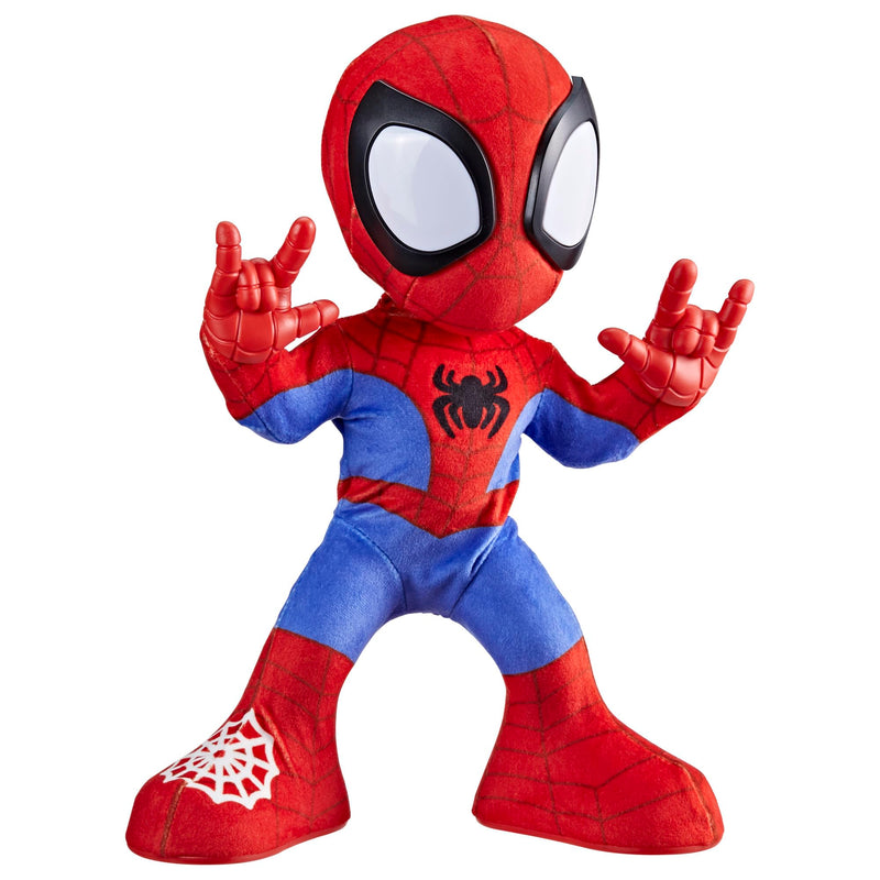 Spidey and his Amazing Friends F6722 Marvel Spidey Dancing and Kitten Interactive Plush Toy Spanish Version