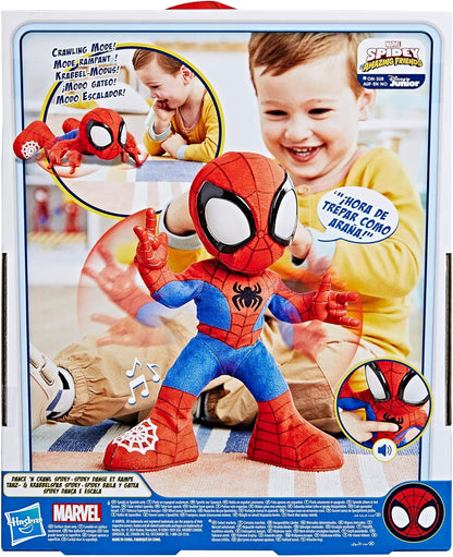 Spidey and his Amazing Friends F6722 Marvel Spidey Dancing and Kitten Interactive Plush Toy Spanish Version
