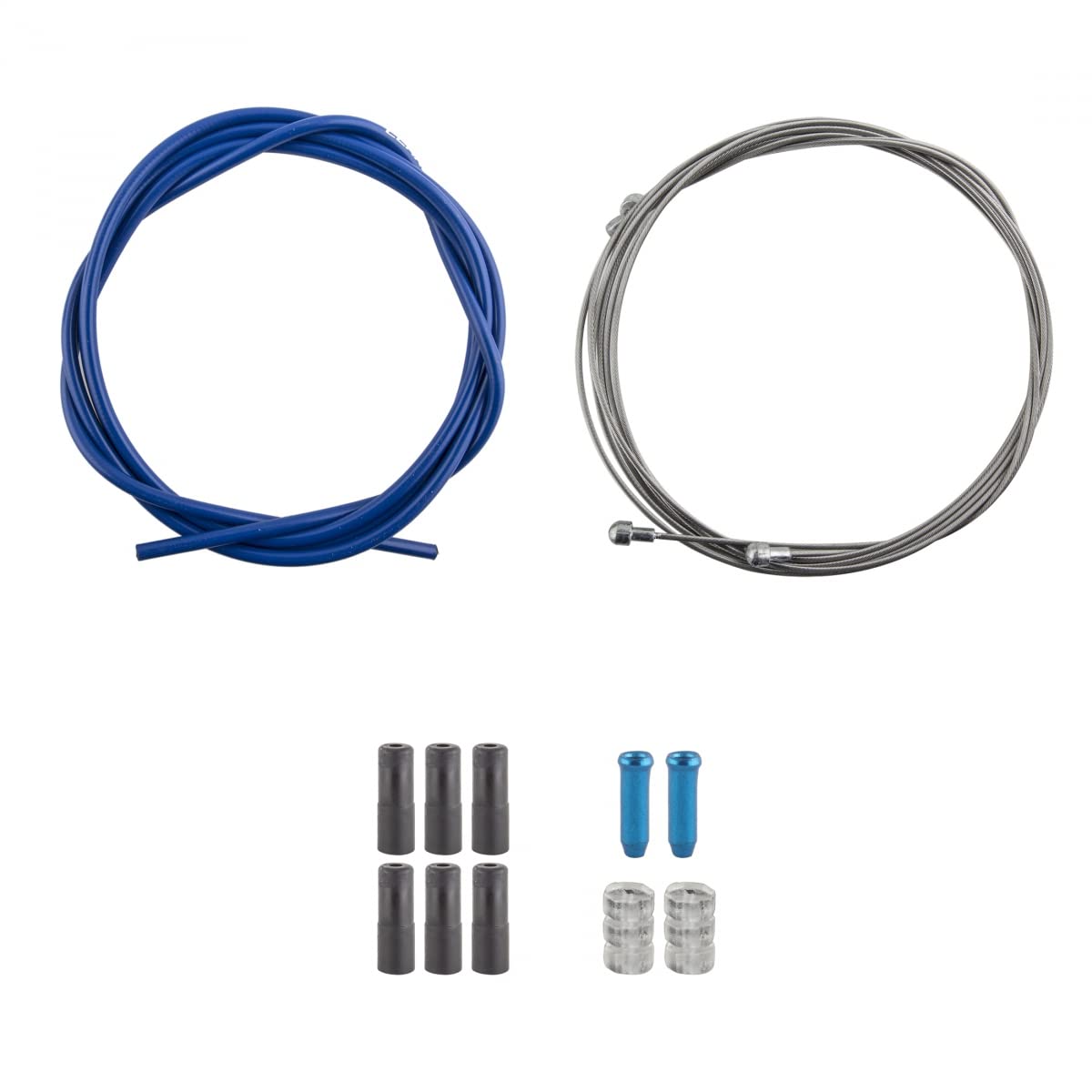 Clarks Universal S/S Front and Rear Brake Cable Kit W/ P2 Blue Outer Casing