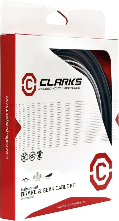 Clarks Cycle Systems Universal Galvanised Steel Brake and Gear Cable Kit, Front & Rear