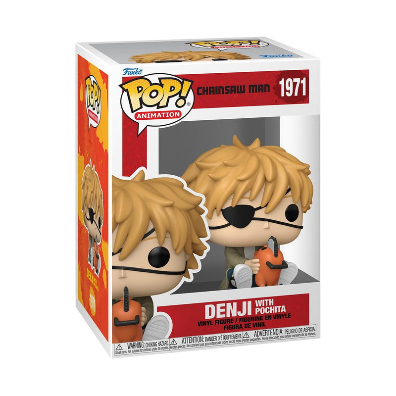 Funko Pop! Animation: Chainsaw Man - Denji & Pochita - Vinyl-Sammelfigur - Geschenkidee - Offizielle Handelswaren - Spielzeug Für Kinder und Erwachsene - Anime Fans - Modellfigur Für Sammler