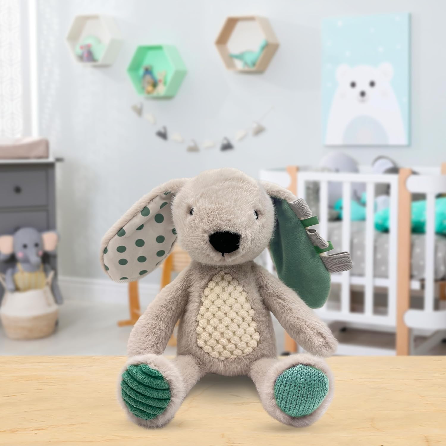 Sensory Snuggables Small Grey Bunny