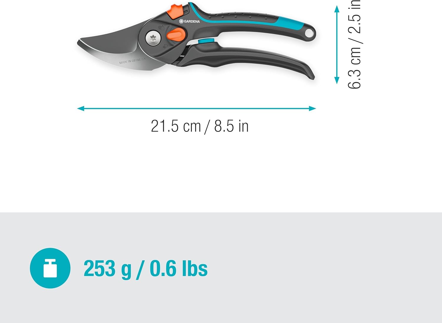 Gardena - Secateurs Premiumcut Pro Flex - Bypass - Green Wood - 24 Mm Cutting Diameter