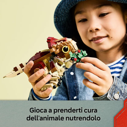 LEGO Jurassic World Baby Dinosaur Dolores: Aquilops - Play & Display Toy Dinosaur Figure - incl. a Plant with Flowers - Gift for 7+ Year Old Boys, Girls & Rebirth Movie Fans - 76970