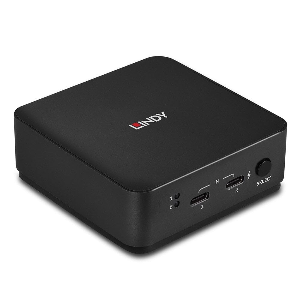 Lindy 2 Port Type C,Dual Hdmi 4K60 Kvm Switch