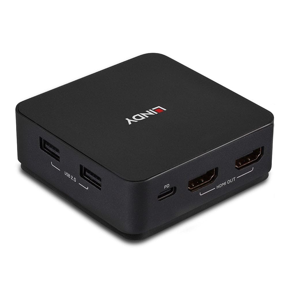 Lindy 2 Port Type C,Dual Hdmi 4K60 Kvm Switch