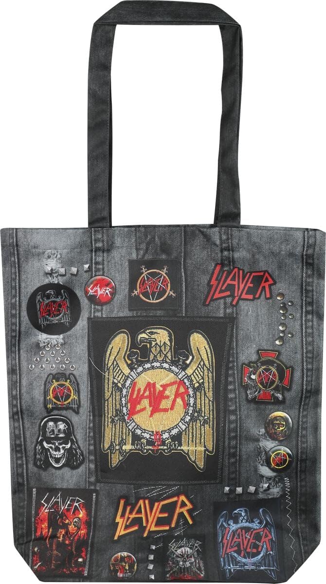 Slayer rocksax - Slayer Logo Unisex Borsa Di Tela multicolore 100% poliestere