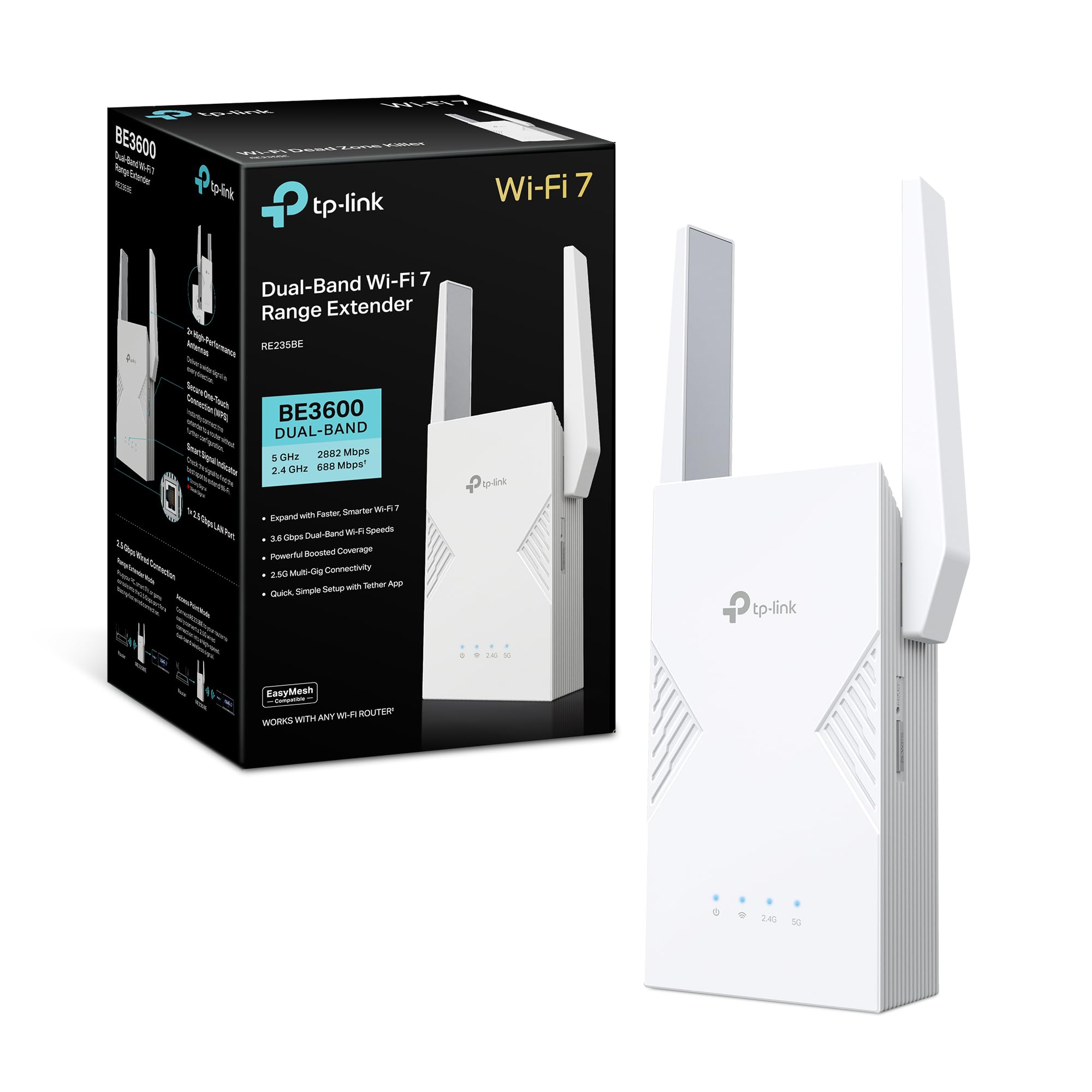 BE3600 Dual-Band Wi-Fi 7 Range Extender