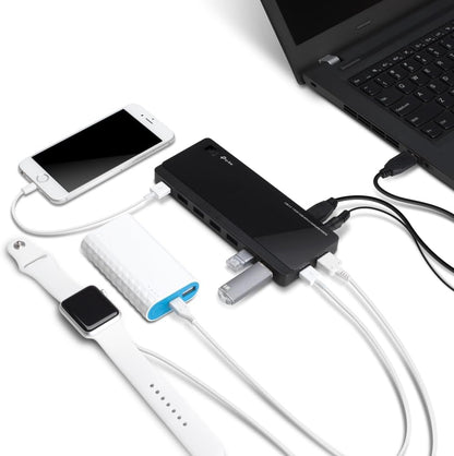 TP-Link UH720 USB Hub, 7-Port Docking Station with Extra 2x 2.4A Ultra Fast Charging Ports, 10x Data Transfer Speed up to 5Gbps, 1m USB3.0 Cable, Compatible with Windows, Mac OS X and Linux systems
