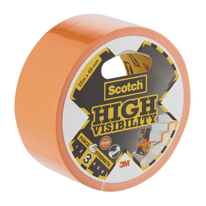 Scotch High Visibility Orange Duct Tape (25m x 48mm) - Strong Adhesive, Easy Tear, Writable, Multipurpose Repair Tape