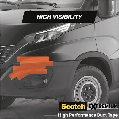 Scotch High Visibility Orange Duct Tape (25m x 48mm) - Strong Adhesive, Easy Tear, Writable, Multipurpose Repair Tape