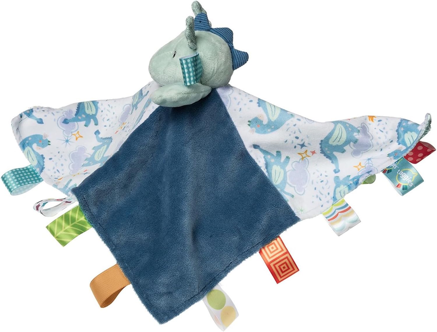 Taggies Kuscheltier Lovey Sicherheitsdecke mit sensorischen Tags, 33 x 33 cm, Drax Dragon