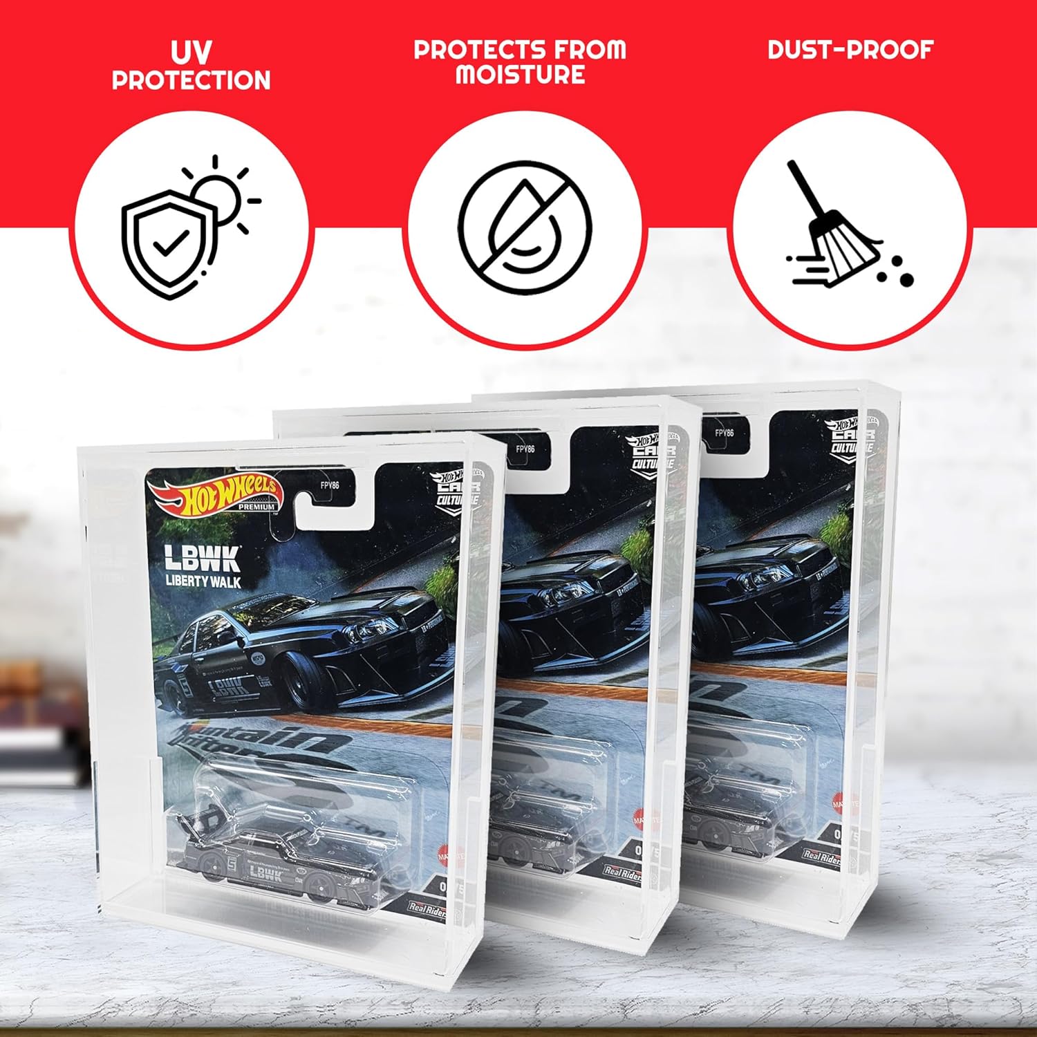 Hot Wheels Premium Acrylic Case 2-Pack