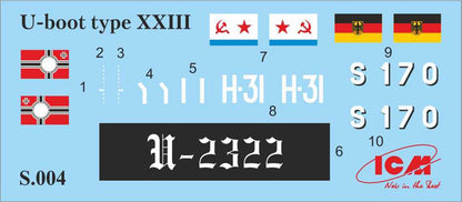 ICM 1:144 - U-Boat Type XXIII, WWII German Submarine