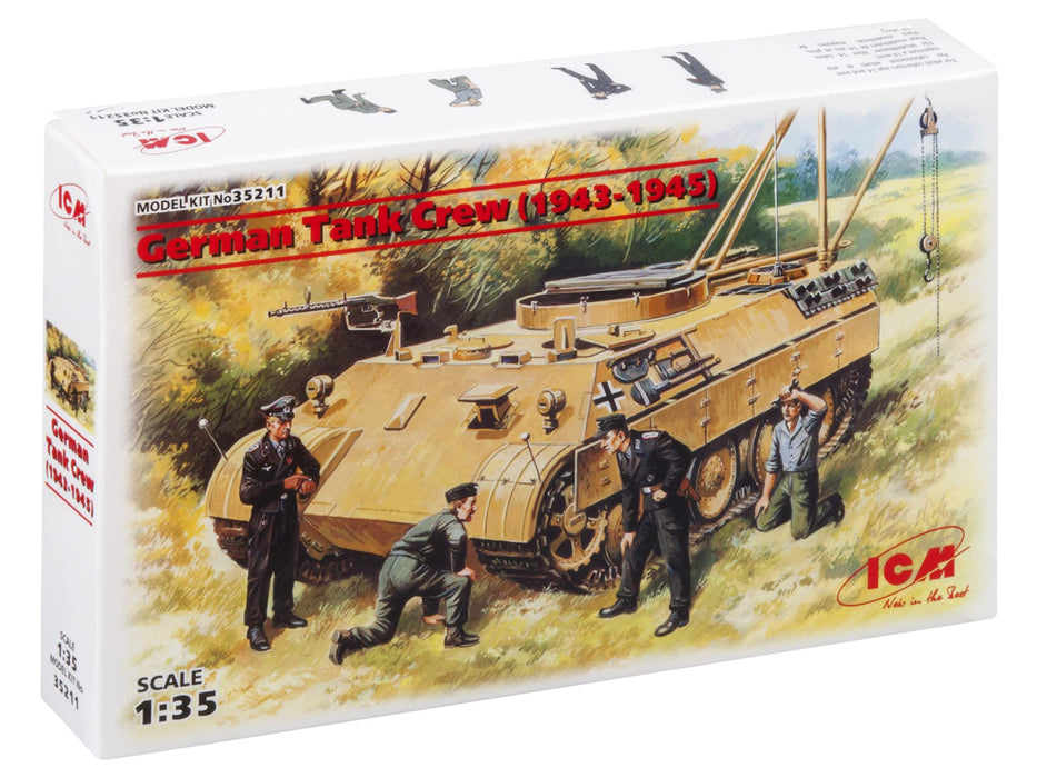 ICM ICM35211 1:35-German Tank Crew (1943-1945) 3 Figs