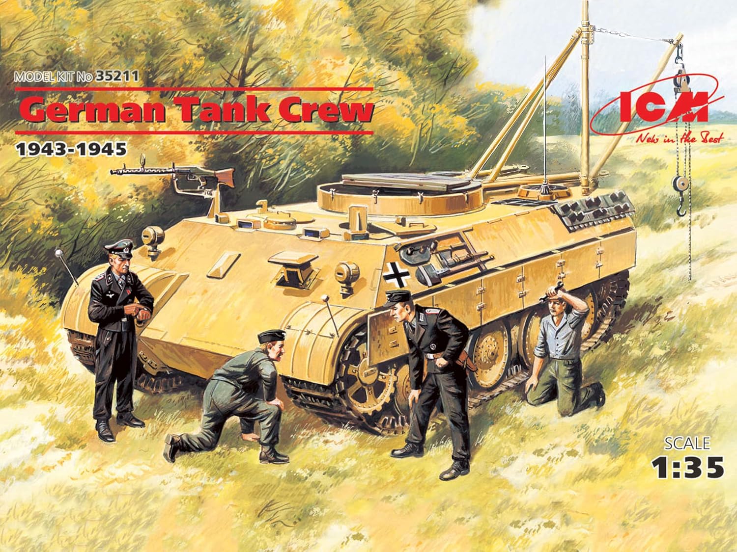 ICM ICM35211 1:35-German Tank Crew (1943-1945) 3 Figs
