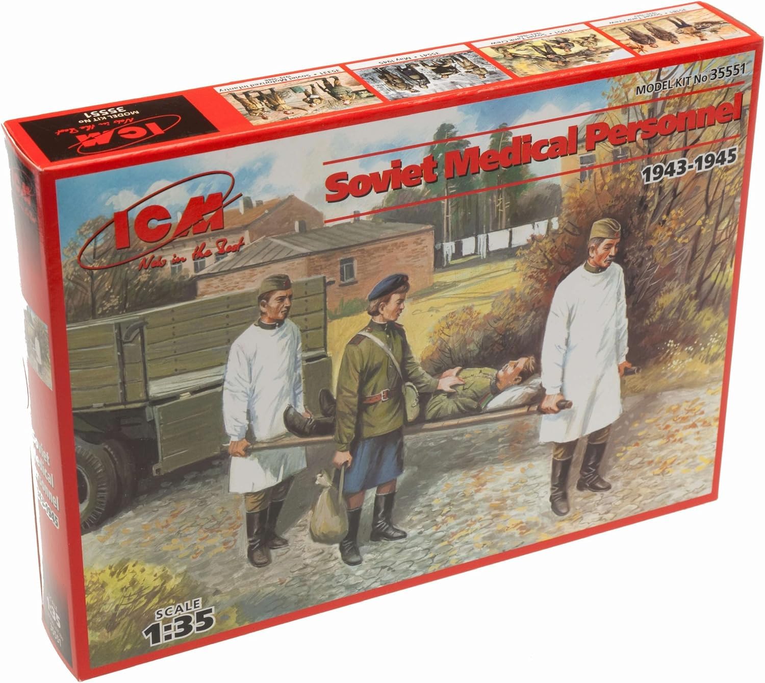 ICM 35551 Soviet Medical Personnel 1943-45 Scala 1:35 Plastic Kit