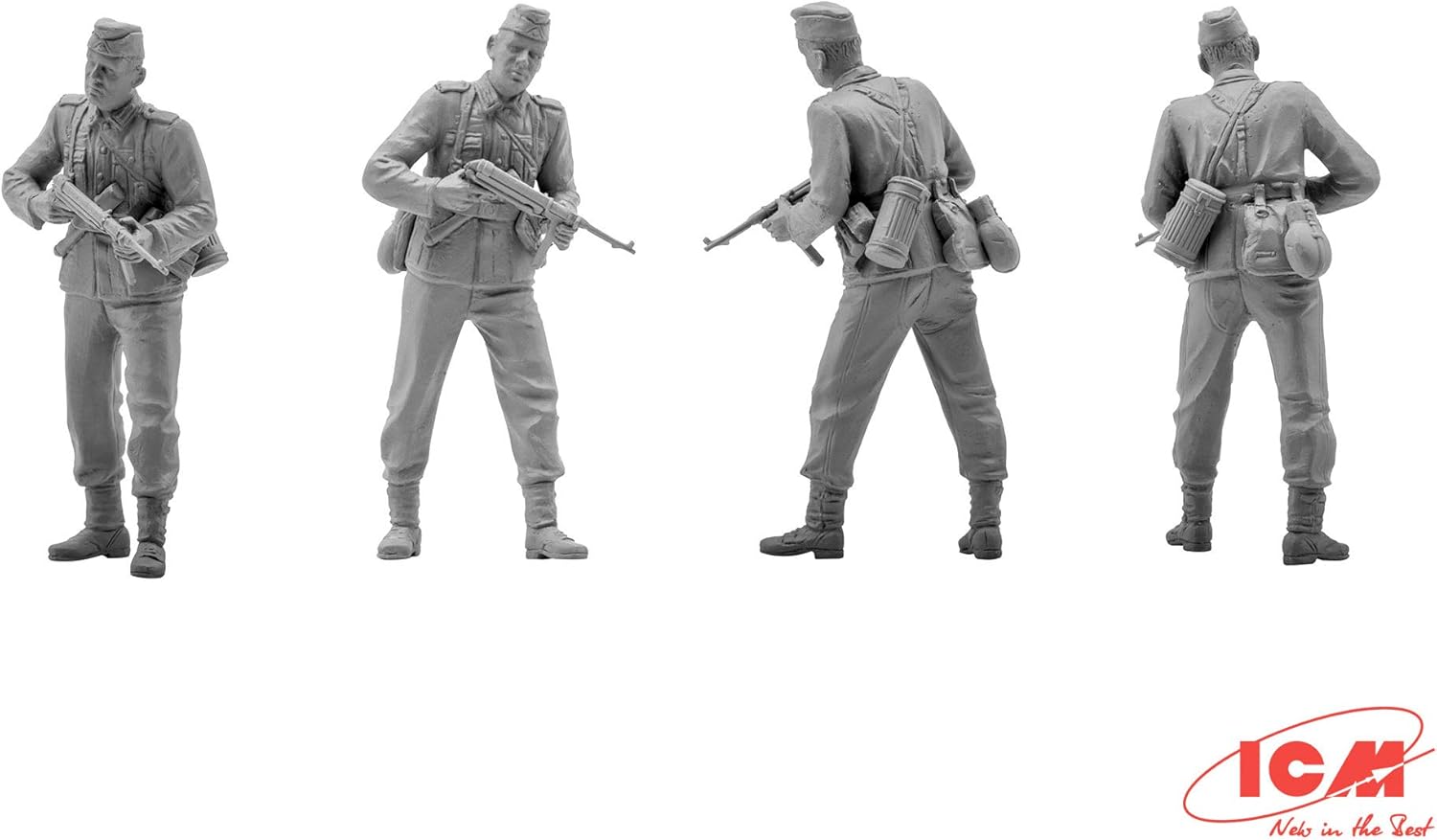 ICM ICM35634 1:35-German Tank Riders (1942-1945) 4 Figs, 0.69 x 1.3 x 5.08 cm