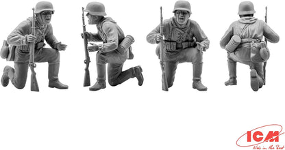 ICM ICM35634 1:35-German Tank Riders (1942-1945) 4 Figs, 0.69 x 1.3 x 5.08 cm