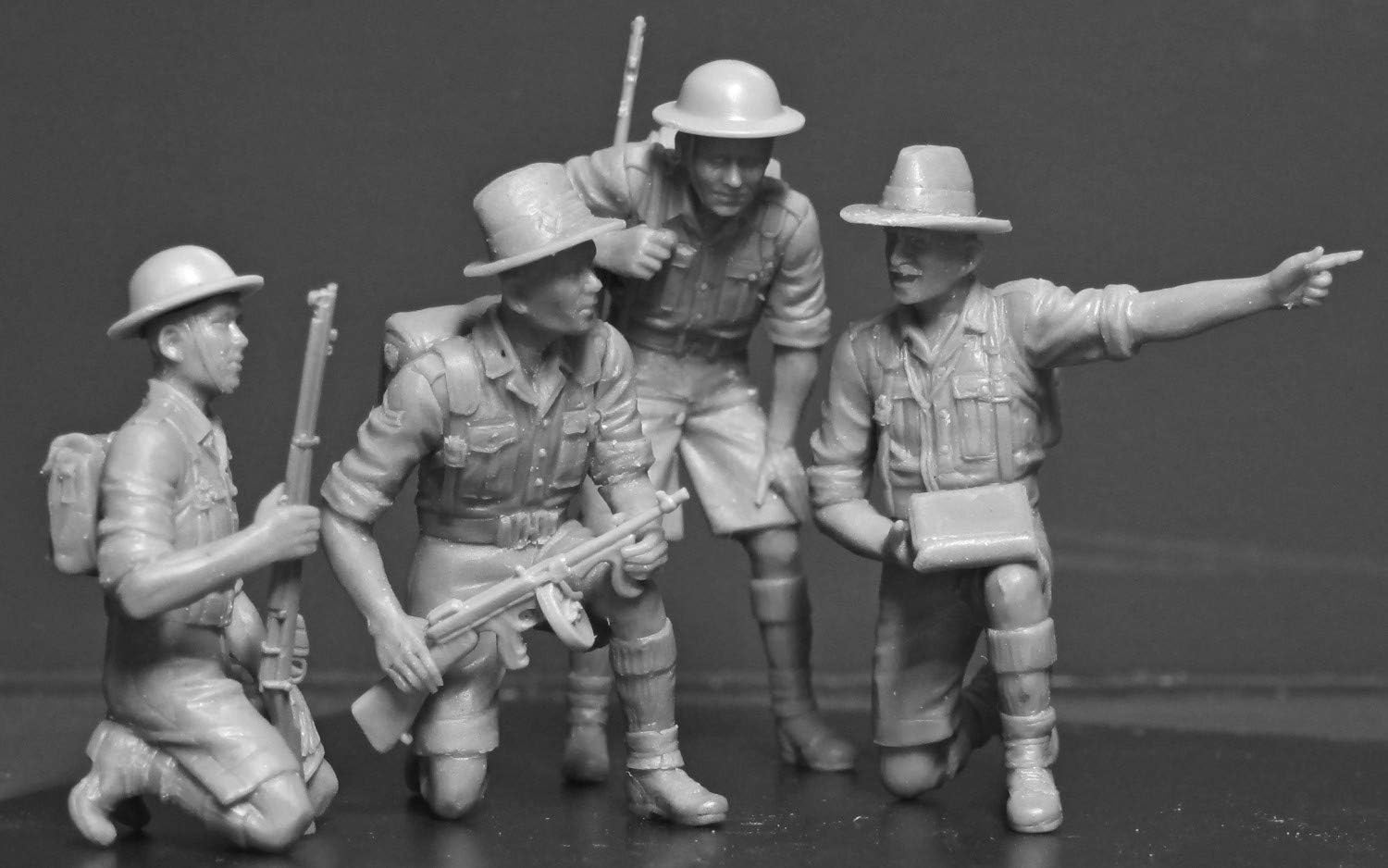 ICM ICM35563 1:35-Gurkha Rifles (1944) 4 Figs,black