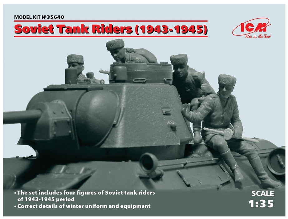 ICM 1:35 - Soviet Tank Riders (1943-1945) 4 Figs