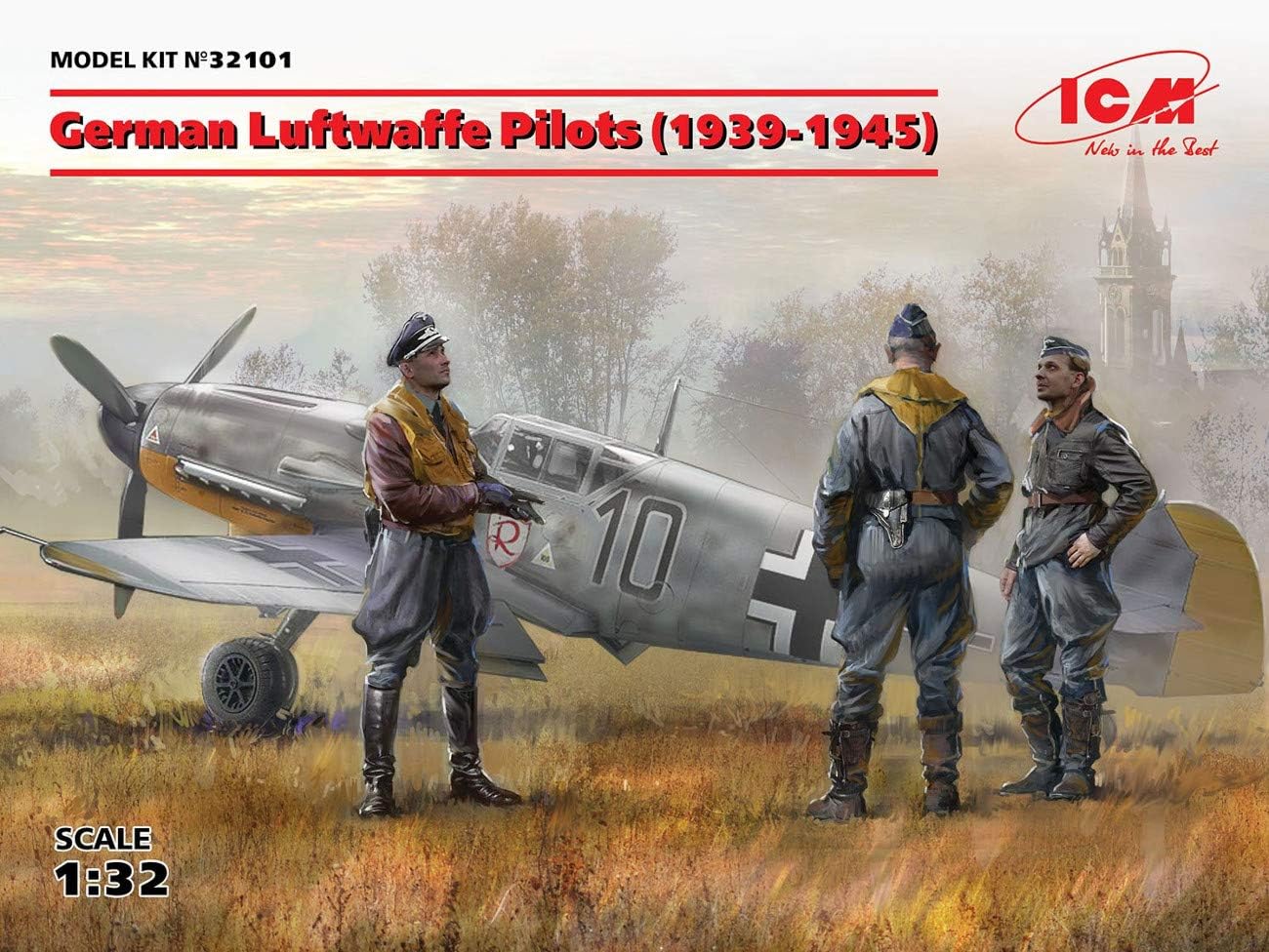 ICM ICM32101 1:32-German Luftwaffe Pilots (1939-1945),Black