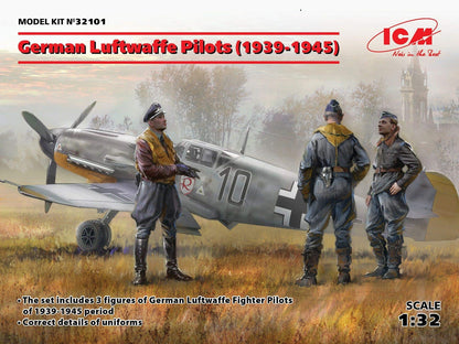 ICM ICM32101 1:32-German Luftwaffe Pilots (1939-1945),Black