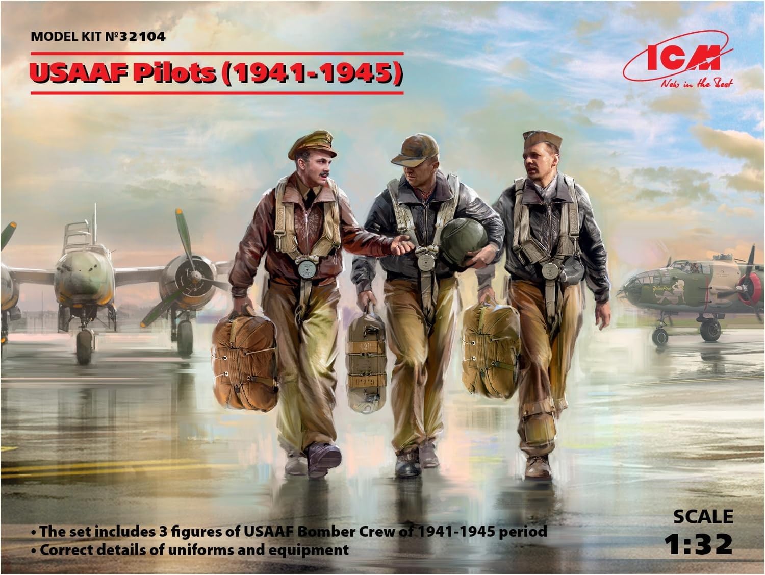 ICM ICM32104 1:32-USAAF Pilots (1941-1945